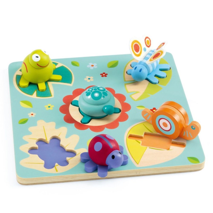 Djeco Djeco First Lift Out Puzzle Turtle And Friends | Toys Wooden Puzzles