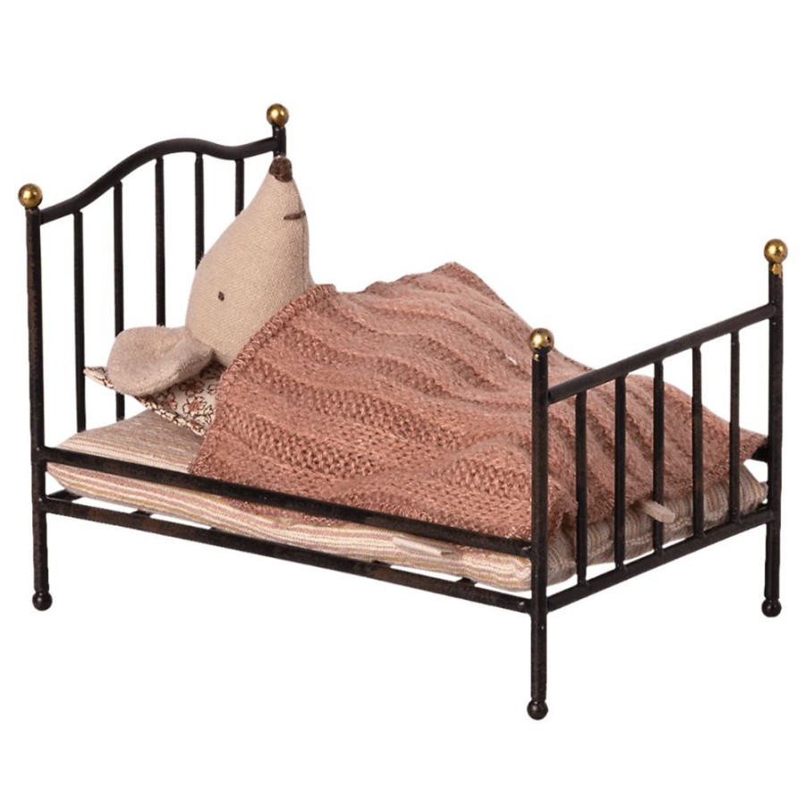 Maileg Maileg Vintage Bed - Anthracite | Toys Dolls, Dolls Houses & Playsets