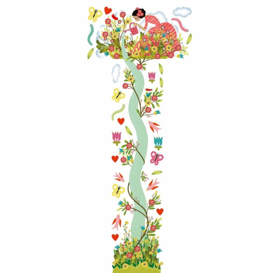 Djeco Djeco Height Chart - Girl In A Garden Height Chart | Kids Room Decor & Height Charts