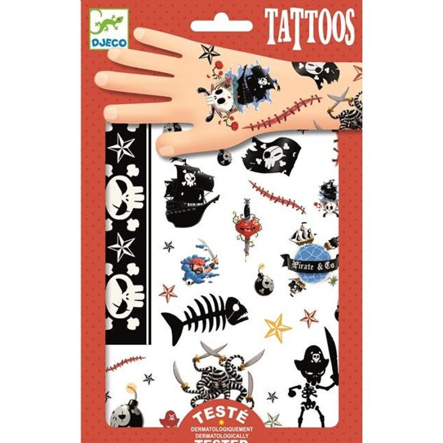 Djeco Djeco Tattoos Pirates | Crafts For Kids Stickers And Transfers