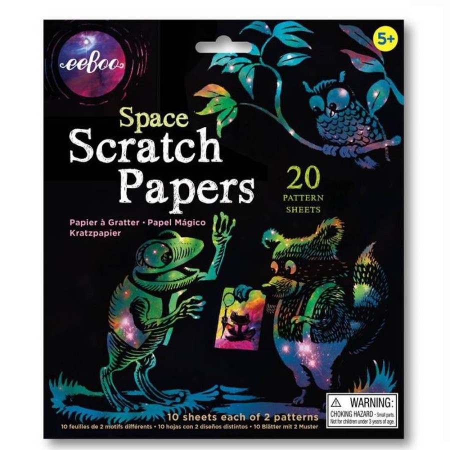 eeBoo Eeboo Scratch Papers - Space | Crafts For Kids Scratch Art