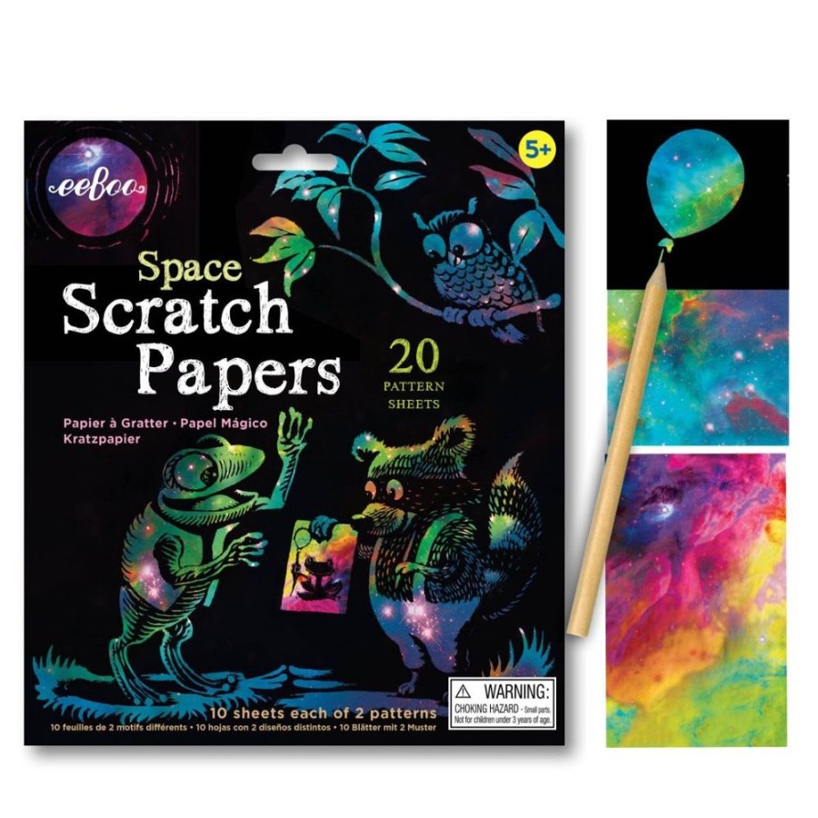 eeBoo Eeboo Scratch Papers - Space | Crafts For Kids Scratch Art