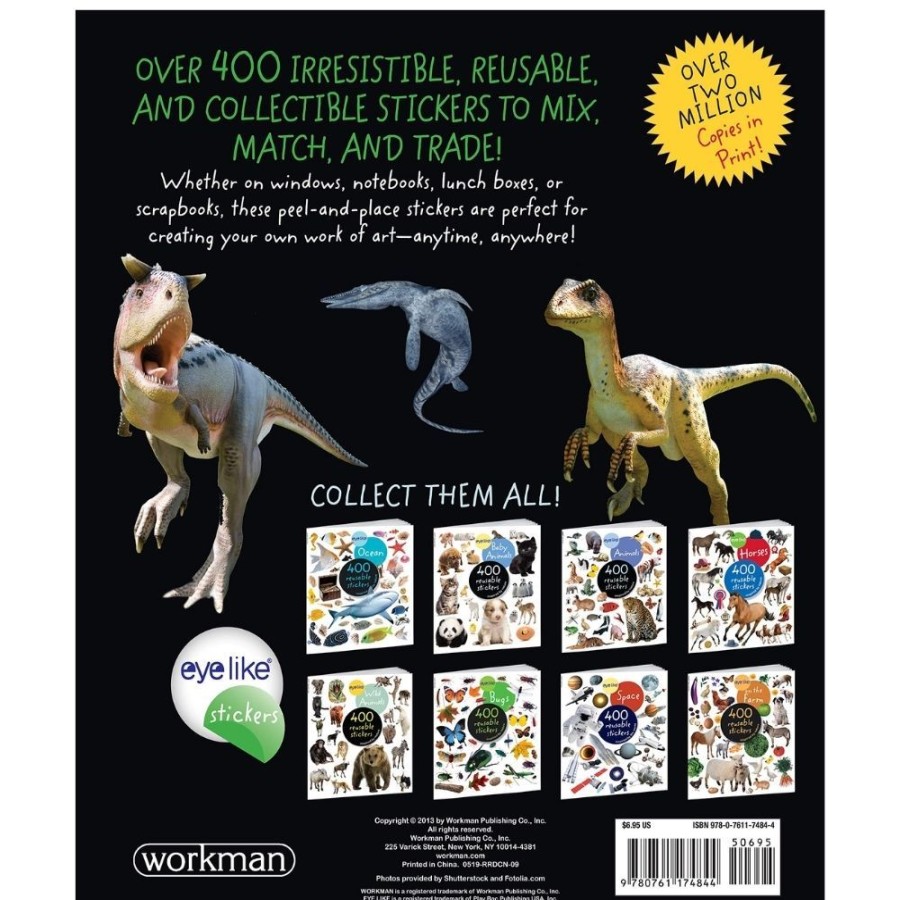 House Of Marbles 400 Reusable Dinosaur Stickers | Crafts For Kids Stickers And Transfers