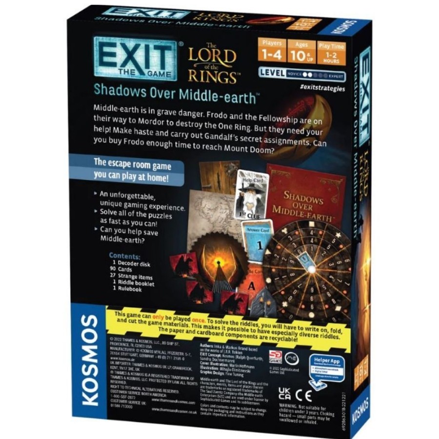 EXIT: The Game Exit Game The Lord Of The Rings - Shadows Over Middle-Earth | Toys Family Games