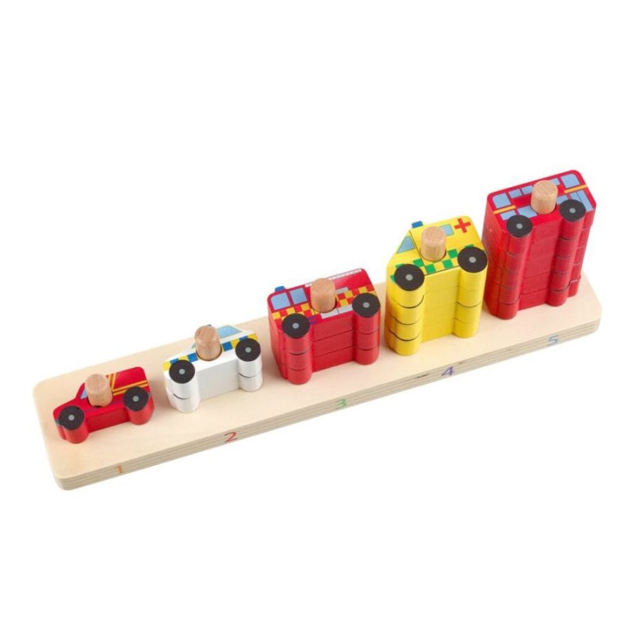 Orange Tree Toys Orange Tree Toys - Wooden Emergency Vehicles Counting Game | Toys Wooden Toys & Games