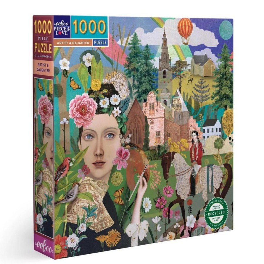 eeBoo Eeboo 1000 Piece Jigsaw Puzzle - Artist & Daughter | Toys 1000 Piece Jigsaw Puzzles