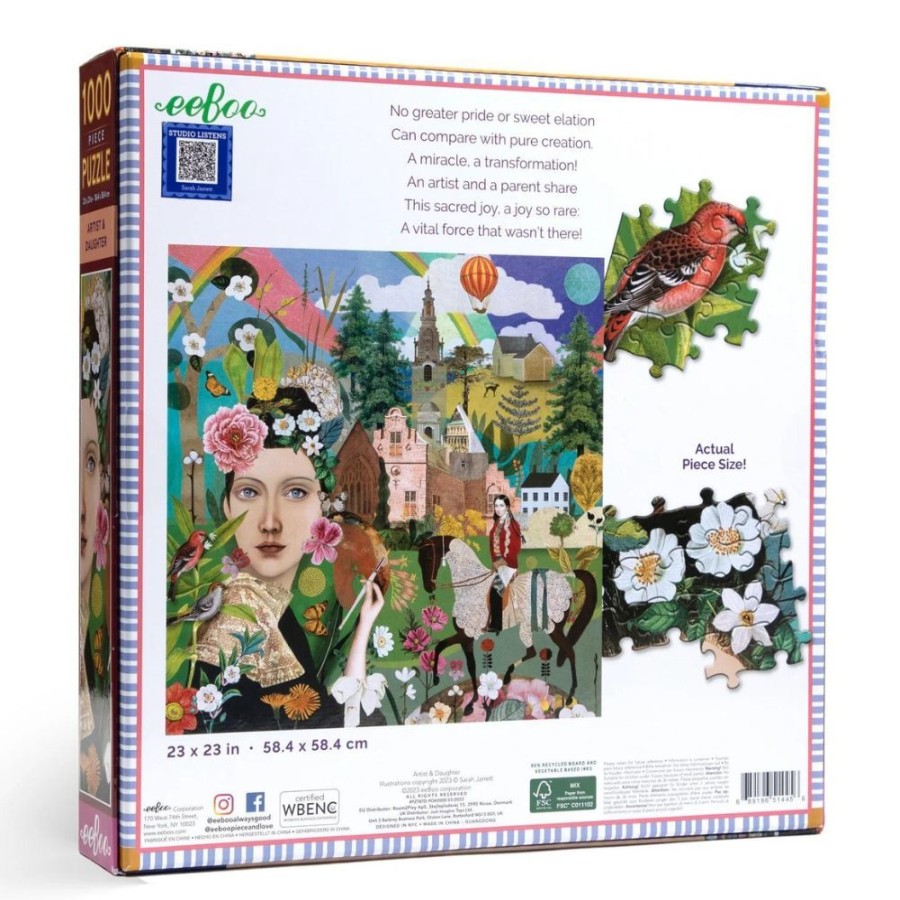 eeBoo Eeboo 1000 Piece Jigsaw Puzzle - Artist & Daughter | Toys 1000 Piece Jigsaw Puzzles