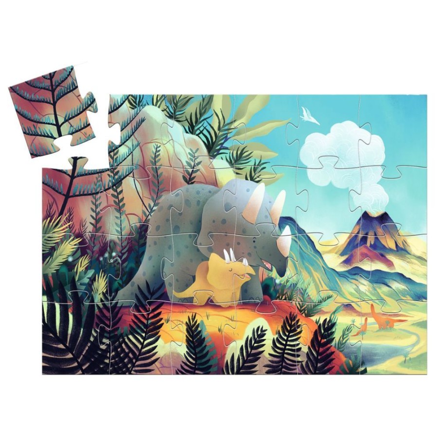 Djeco Djeco Silhouette Puzzles - Teo The Dino | Toys Jigsaw Puzzles