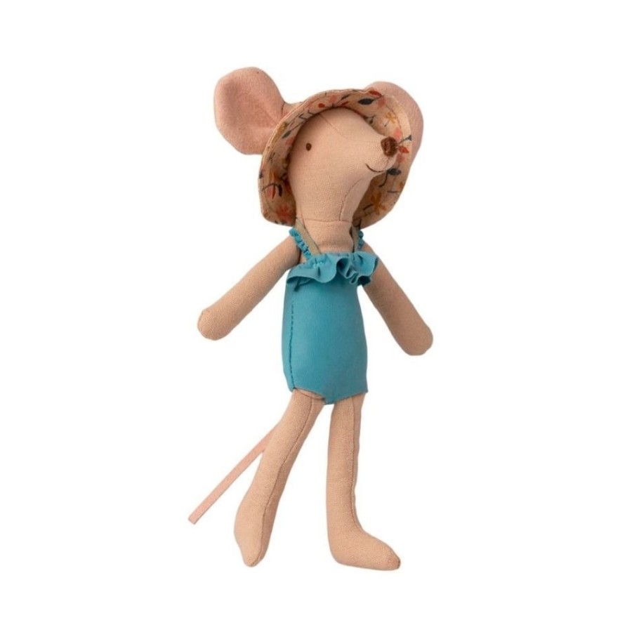 Maileg Maileg Beach Mice, Mum In Cabin De Plage | Kids Room Soft Toys