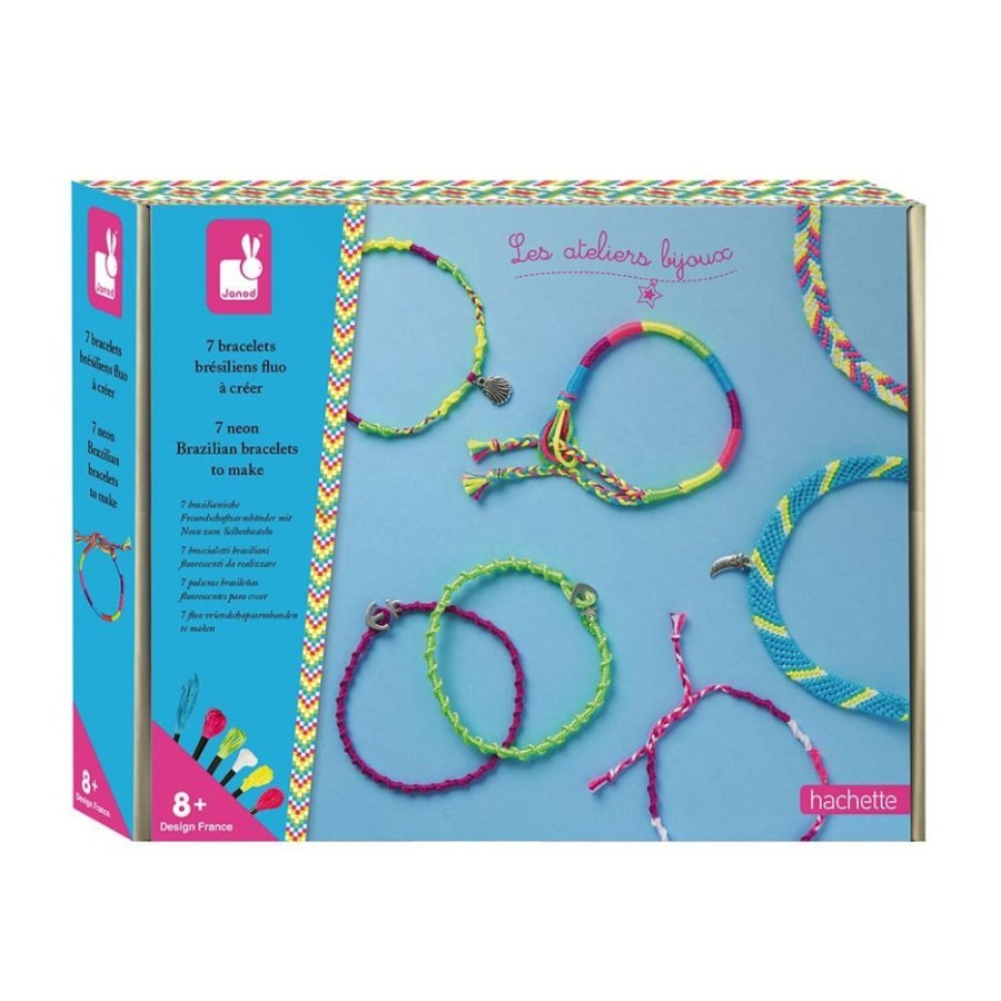 Janod Janod Neon Brazilian Bracelet Making Kit | Sew & Knit Beads & Jewellery Making