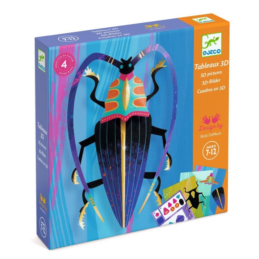 DJECO - By Collection Djeco Paper Bugs - Paper Craft Activity 7 Yrs + | Crafts For Kids Craft Gift Sets