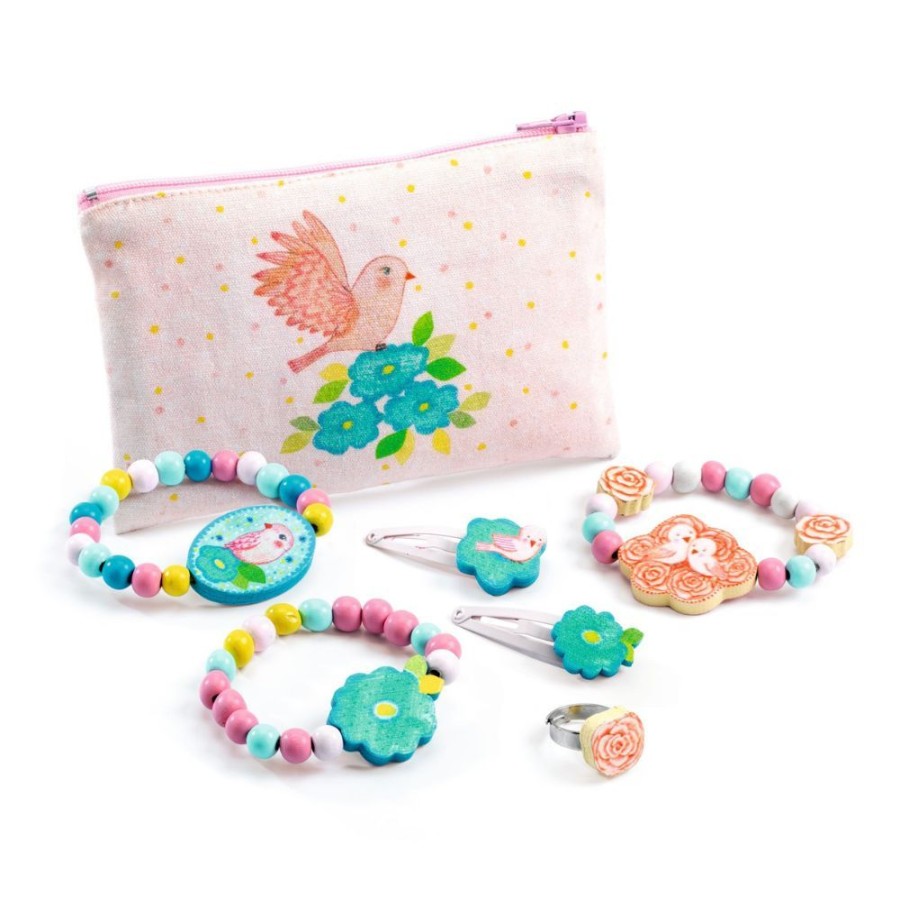 Djeco Djeco Birdie'S Girls Wooden Jewellery Set 3 Yrs + | Toys Imaginative Play