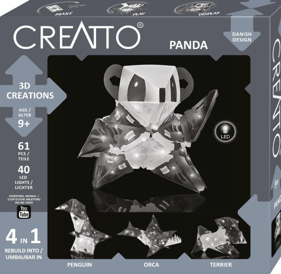 Creatto 3D Models Creatto - Panda Led Animal Craft Kit | Crafts For Kids Model Making