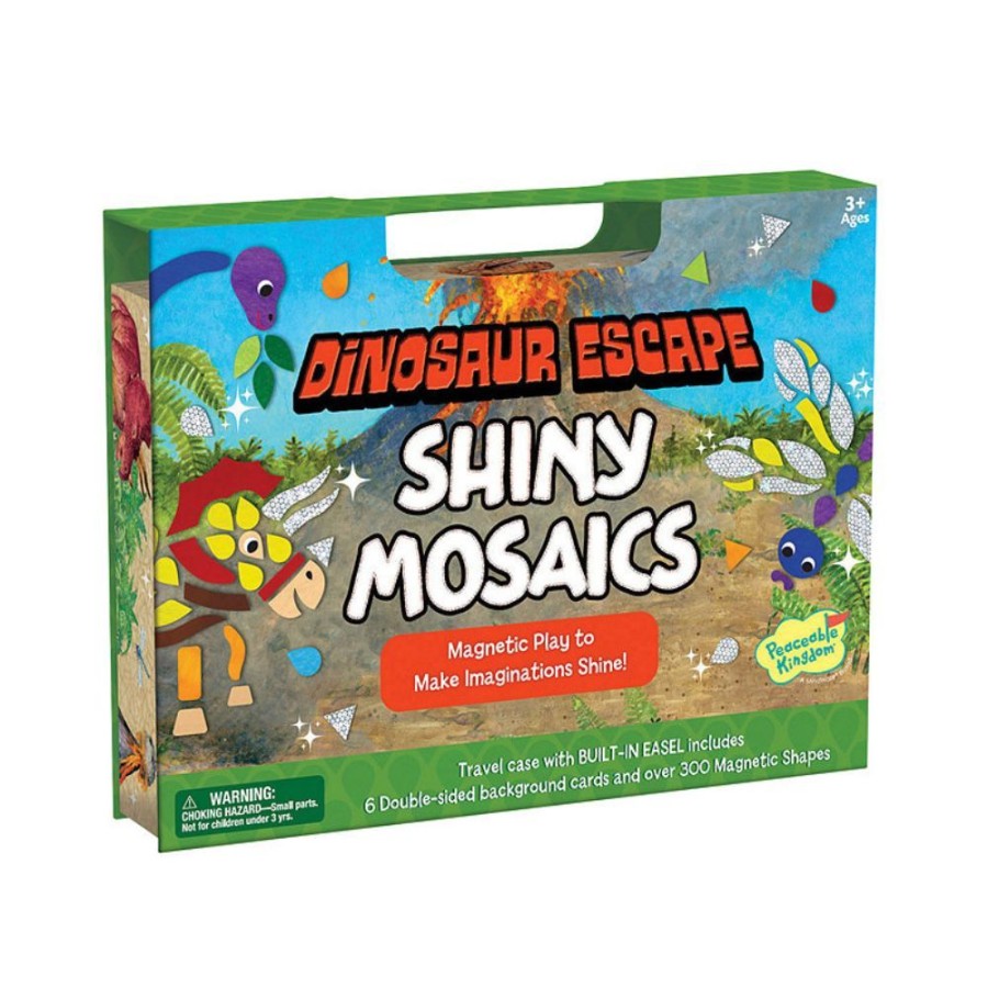 Peaceable Kingdom Peaceable Kingdom Dinosaur Escape Shiny Mosaics | Toys Magnetic Toys