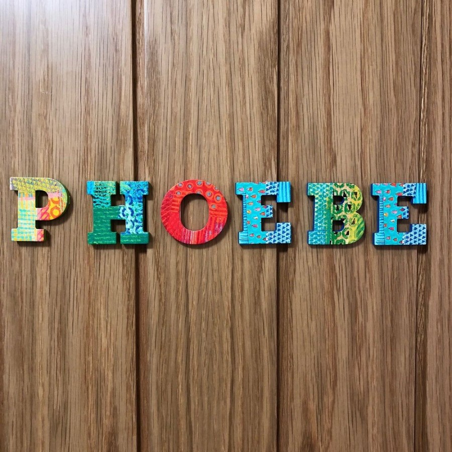 Djeco Djeco Wooden Door Letters - Peacock Save 70% | Kids Room Decor & Height Charts