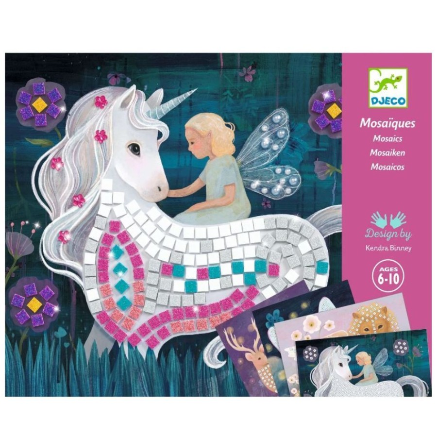 Djeco Djeco Mosaic, The Enchanted World - Unicorn Mosaic Kit 6 Yrs + | Crafts For Kids Mosaics For Kids