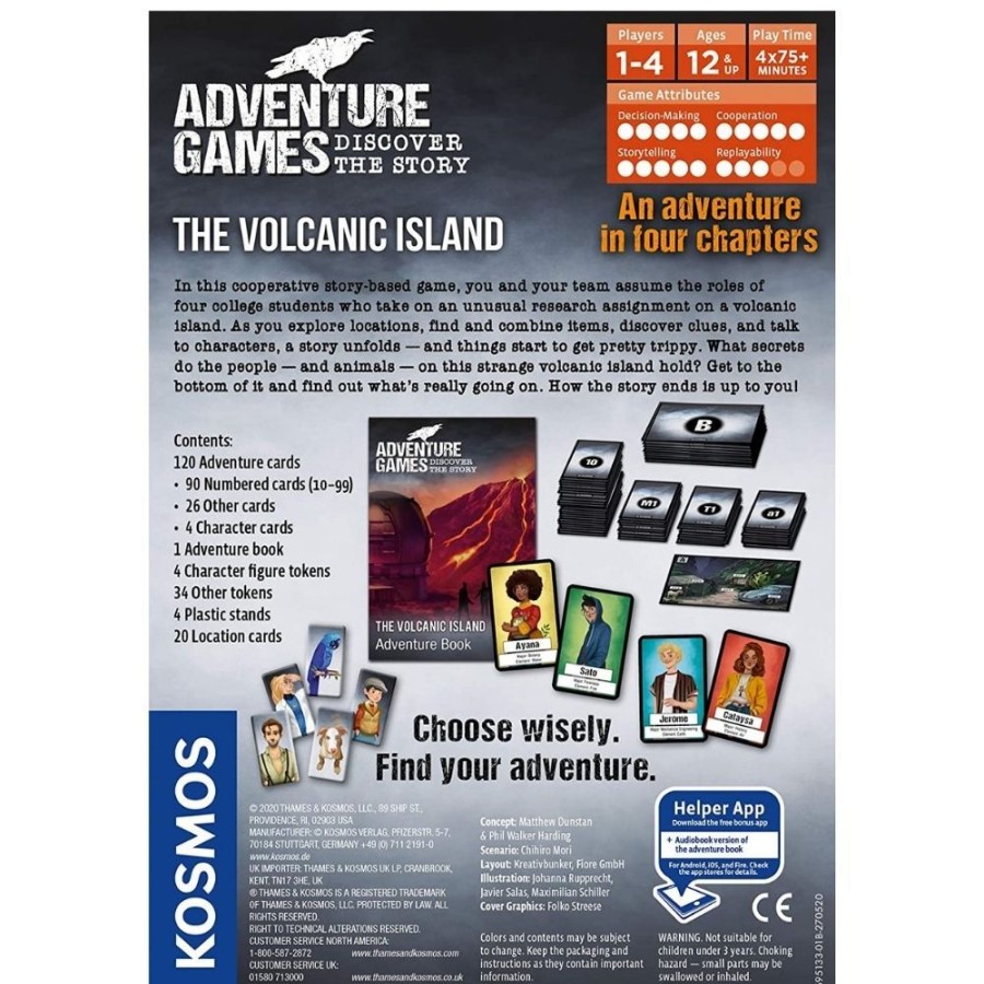 Thames and Kosmos Thames And Kosmos - Adventure Games The Volcanic Island | Toys Family Games