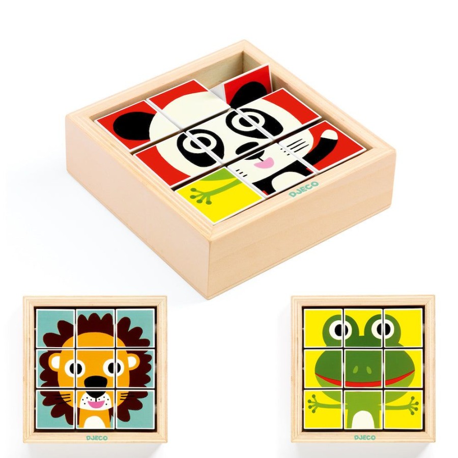 Djeco Djeco Toddler Wooden Block Puzzle - Tournanimo | Toys Wooden Puzzles