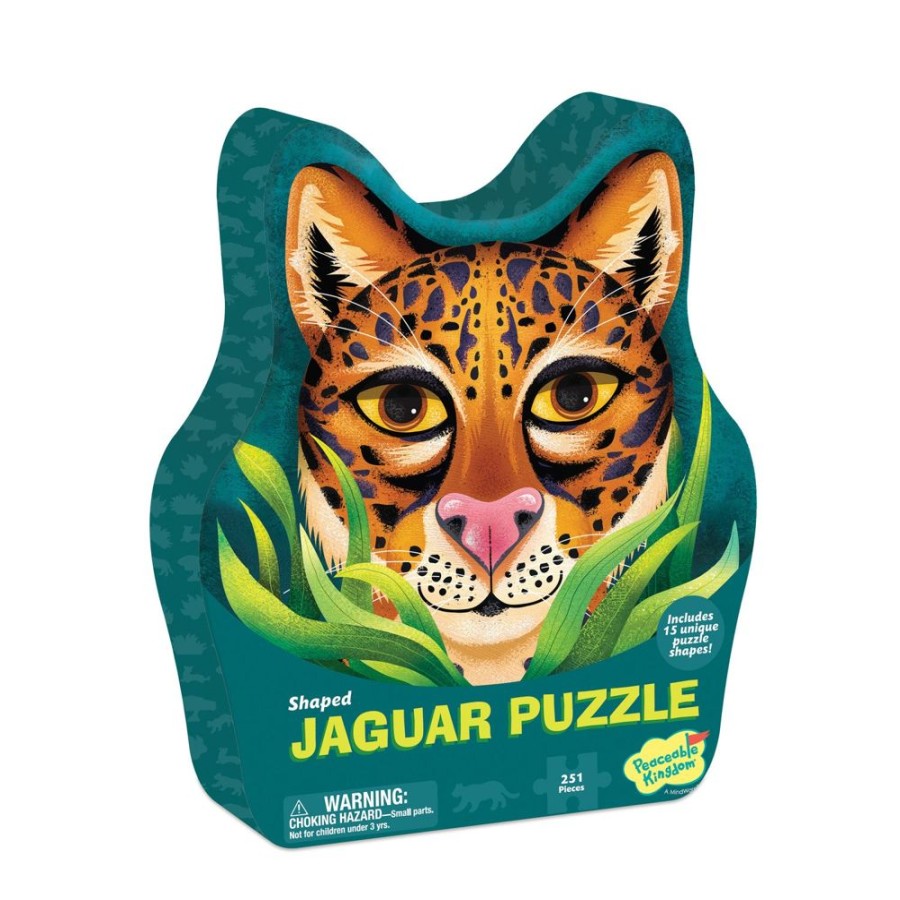 Peaceable Kingdom Peaceable Kingdom Jaguar Shaped 251 Piece Puzzle | Toys Jigsaw Puzzles