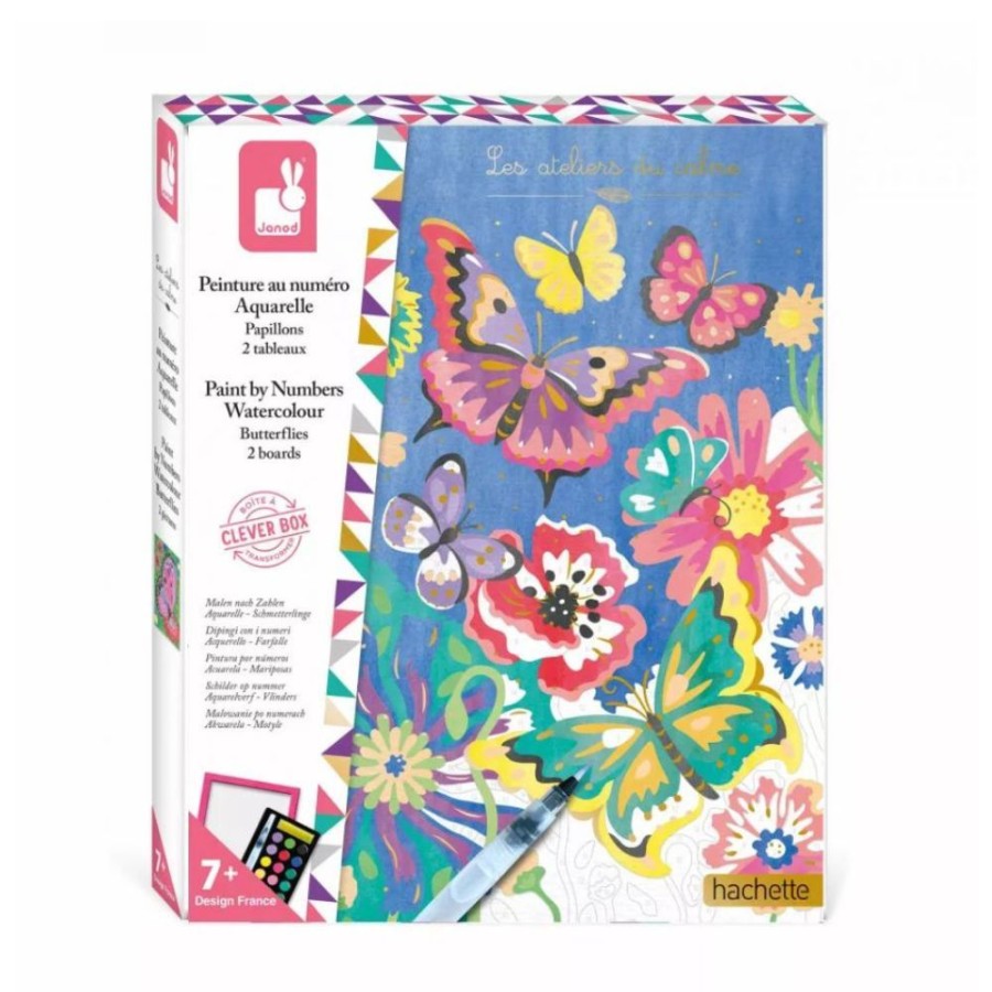 Janod Janod Butterflies Paint By Numbers | Kids Art Painting Sets And Colouring By Numbers