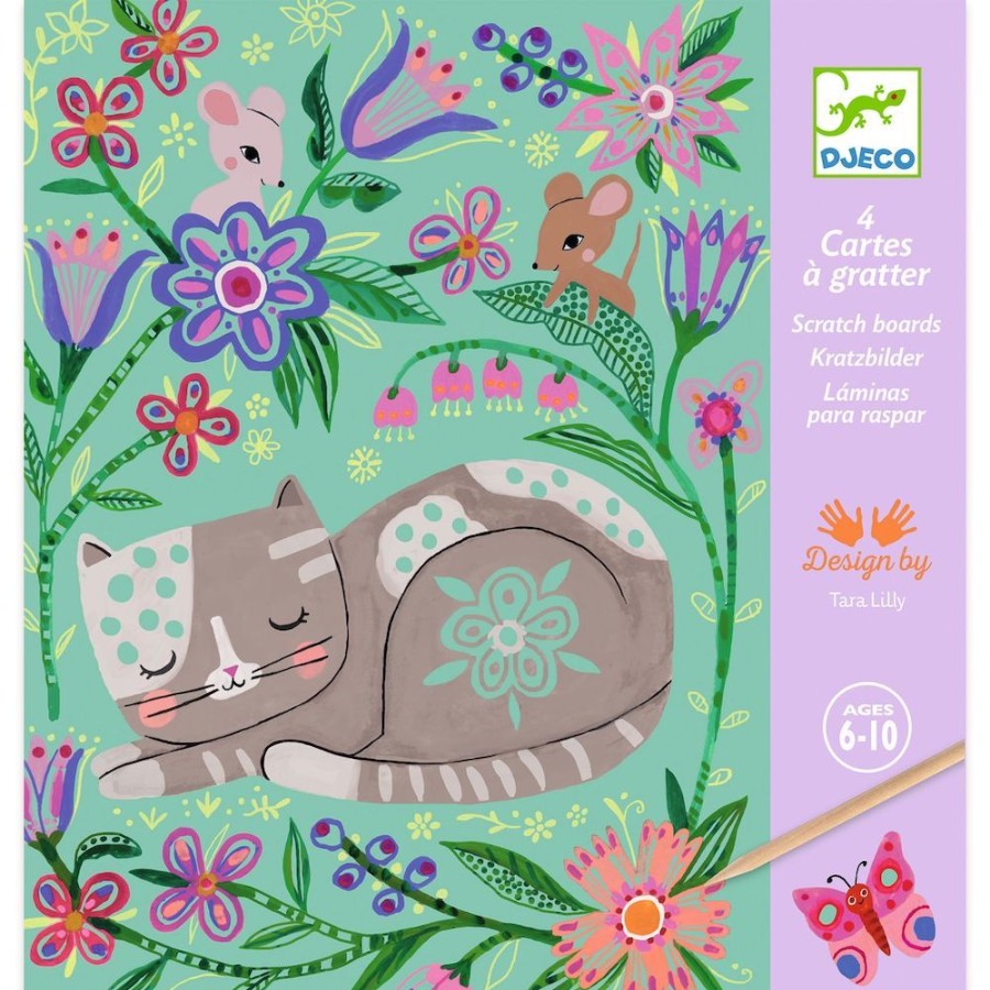 Djeco Djeco Scratch Cards - Encounters | Crafts For Kids Scratch Art