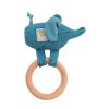 Moulin Roty Moulin Roty Wooden Elephant Ring Rattle - Sous Mon Baobab | Toys Toys For Babies