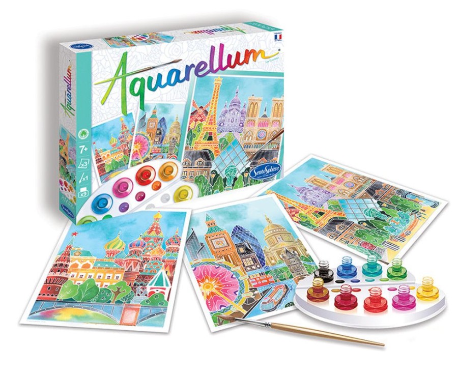 Aquarellum Aquarellum Capitals | Kids Art Painting Sets And Colouring By Numbers