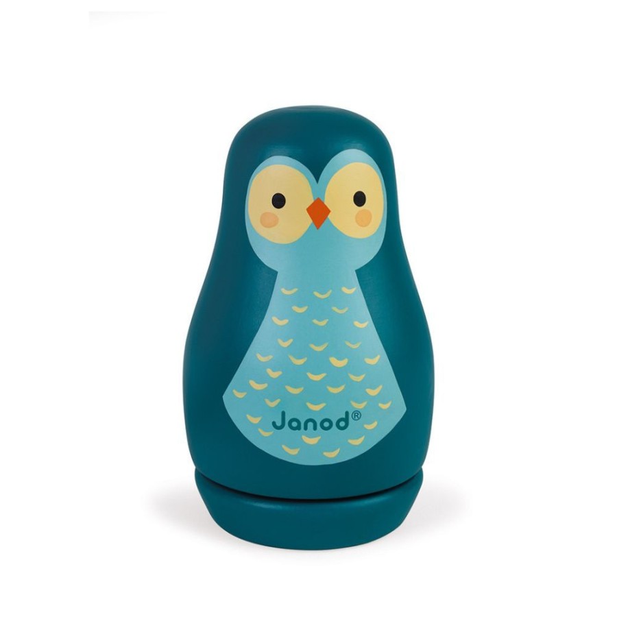 Janod Janod Wooden Owl Music Box | Kids Room Musical Boxes