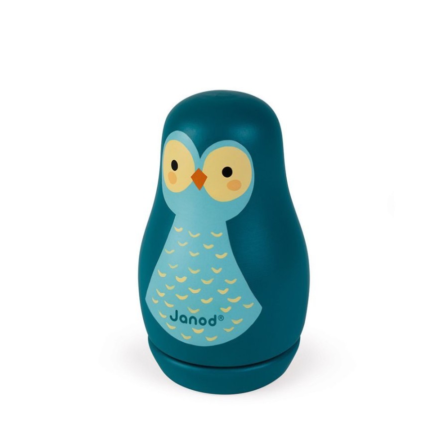 Janod Janod Wooden Owl Music Box | Kids Room Musical Boxes