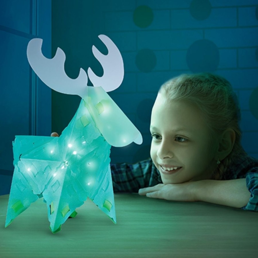 Creatto 3D Models Creatto - 3D Moose Led Animal Craft Kit | Crafts For Kids Making & Modelling