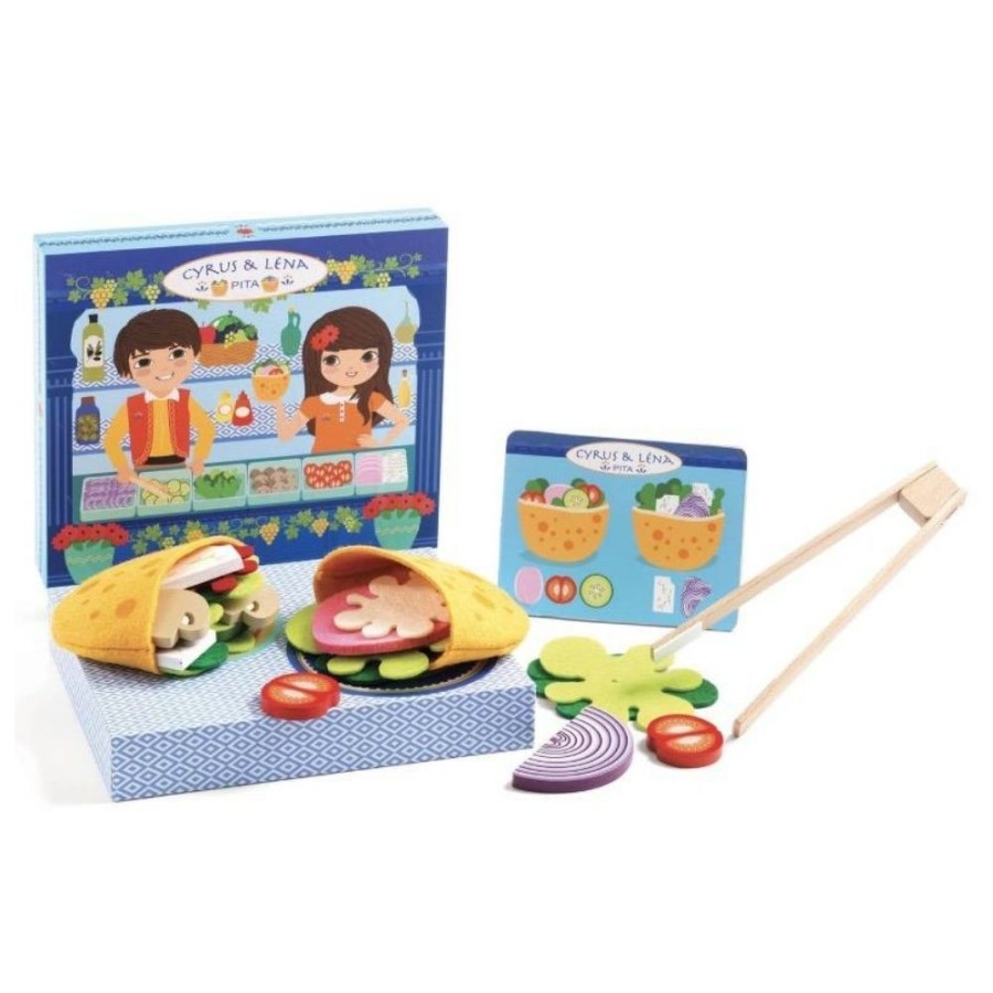 Djeco Djeco Pretend Play - Cyrus & Lena - Make Pittas | Toys Kitchen Toys And Play Foods