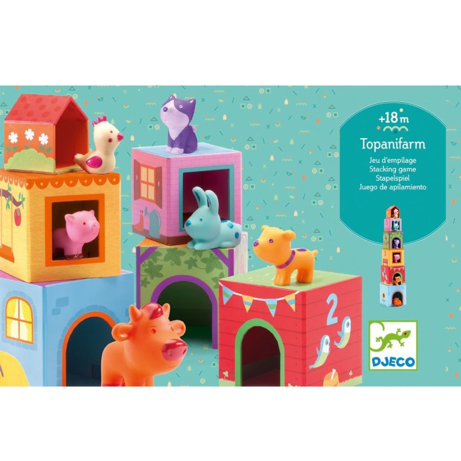 Djeco Djeco Topanifarm - Farm Animals Stacking Blocks | Toys Toys For Babies