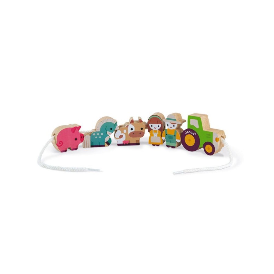 Janod Janod Wooden Threading Farm Beads | Toys Wooden Toys & Games