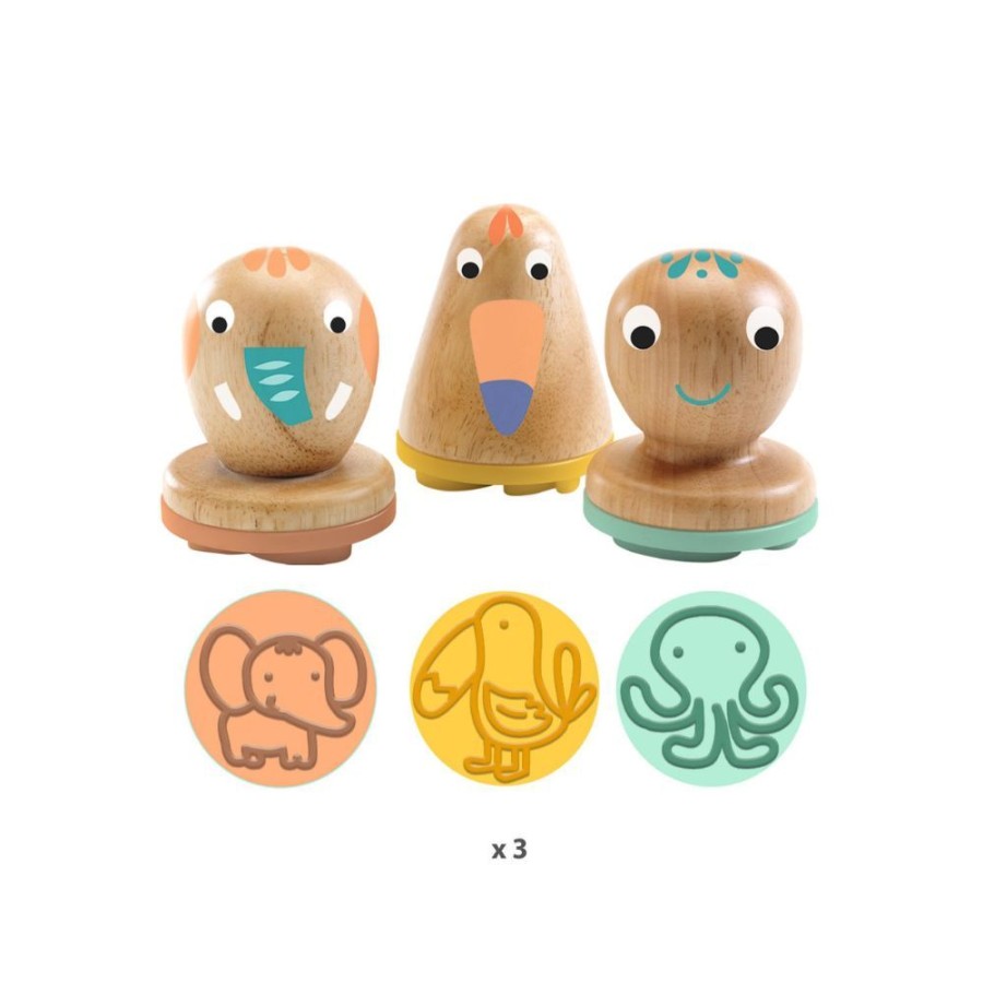 Djeco Djeco Myplastistamps Play Dough Stamps 18Mths + | Crafts For Kids Making & Modelling