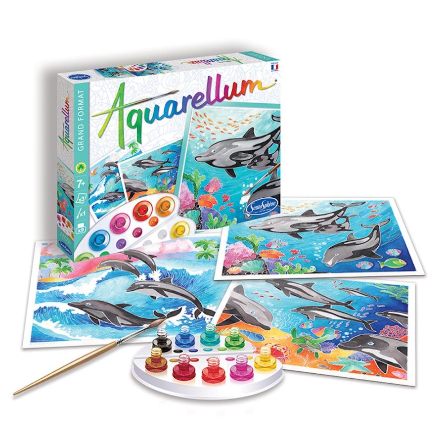 Aquarellum Aquarellum Dolphins | Kids Art Painting Sets And Colouring By Numbers