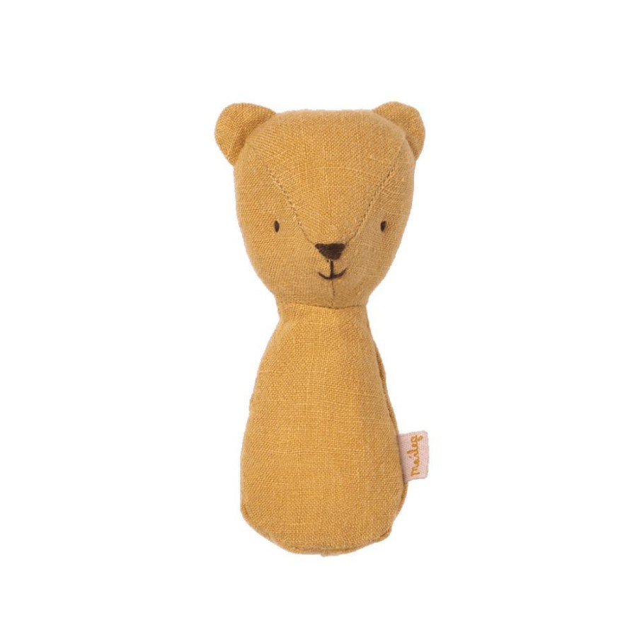 Maileg Maileg Teddy Linen Rattle - Assorted Colours | Toys Toys For Babies