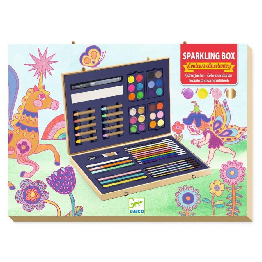 Djeco Djeco Sparkling Box Of Colours - Colouring Box | Kids Art Art Supplies And Easels