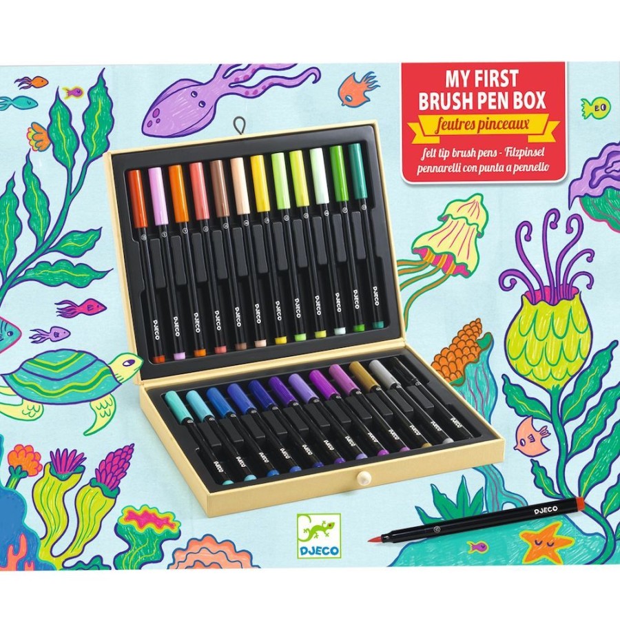 Djeco Djeco First Brush Pens Box | Kids Art Art Supplies And Easels