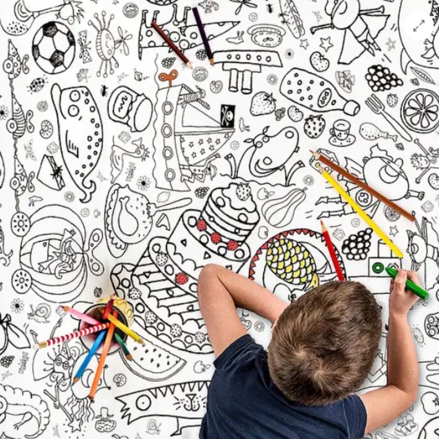 Eggnogg Colouring In Eggnogg Colour-In Giant Poster / Tablecloth - Teatime - Save 20% | Kids Art Mindfulness Activities For Kids