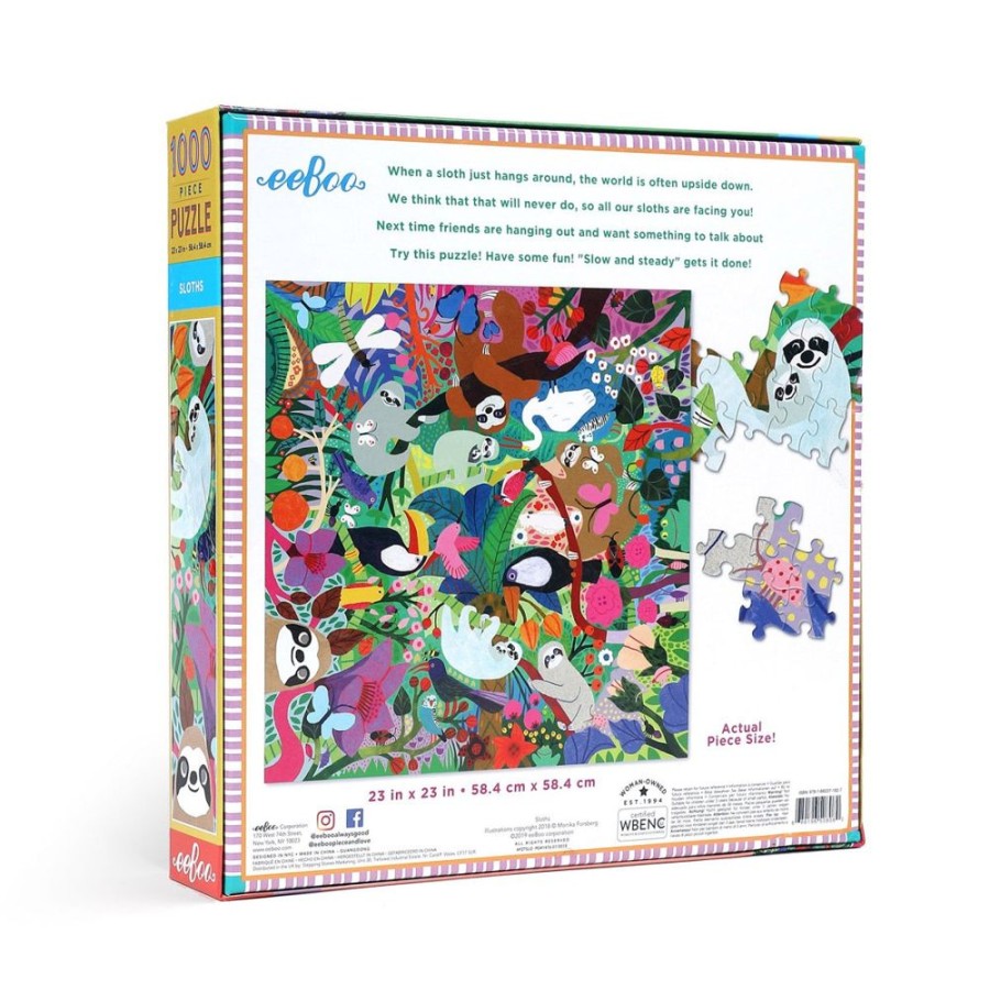 eeBoo Eeboo Sloths 1000 Piece Family Puzzle | Toys 1000 Piece Jigsaw Puzzles