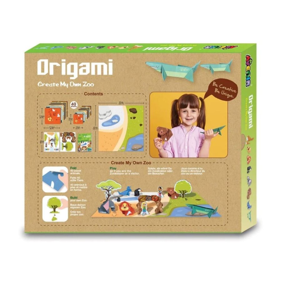 Avenir Arts and Crafts Avenir Origami Kit - Create My Own Zoo | Crafts For Kids Easy Origami