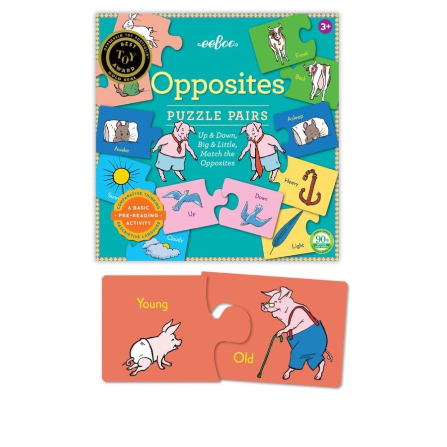 eeBoo Eeboo Opposites Puzzle Pairs | Toys Jigsaw Puzzles