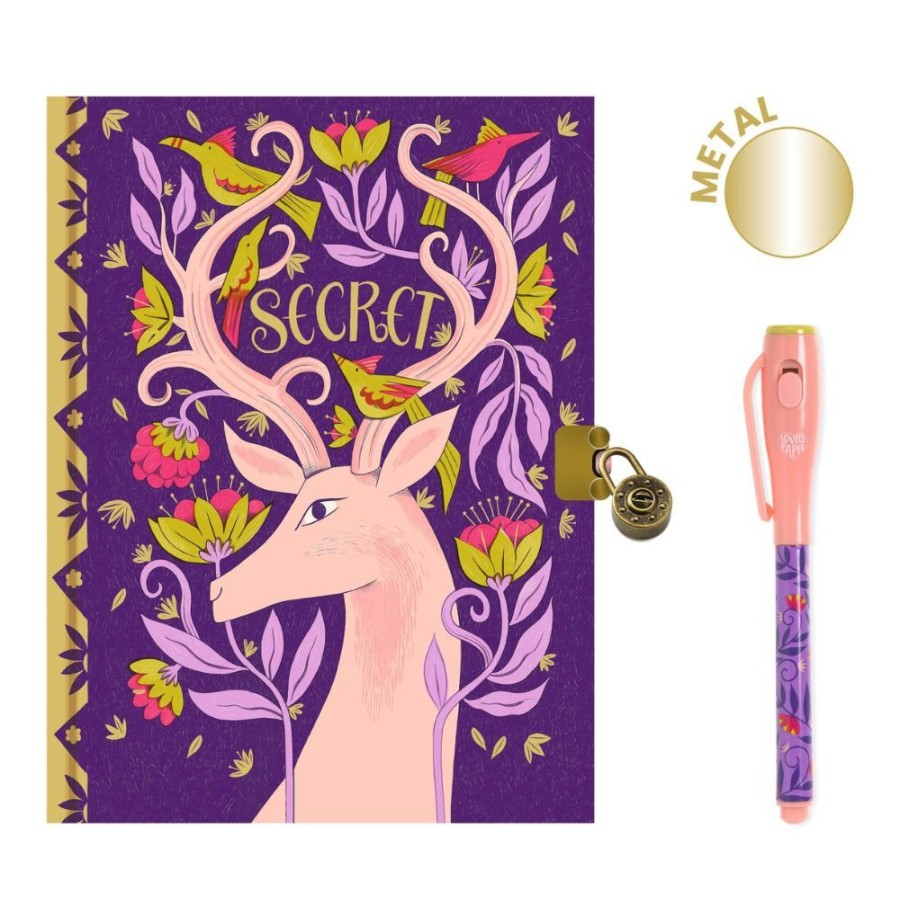 Djeco Djeco Lovely Paper - Melissa Secret Notebook With Magic Pen | Kids Art Djeco Lovely Paper