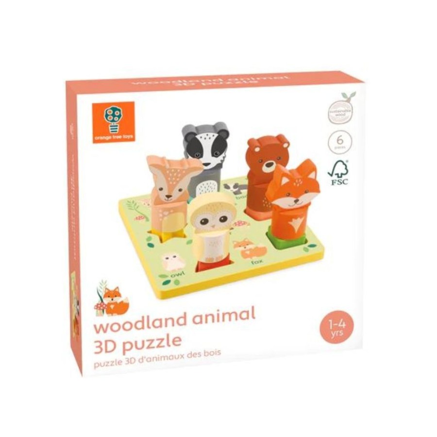 Orange Tree Toys Orange Tree Toys - Woodland Animals 3D Puzzle | Toys Preschool Toys