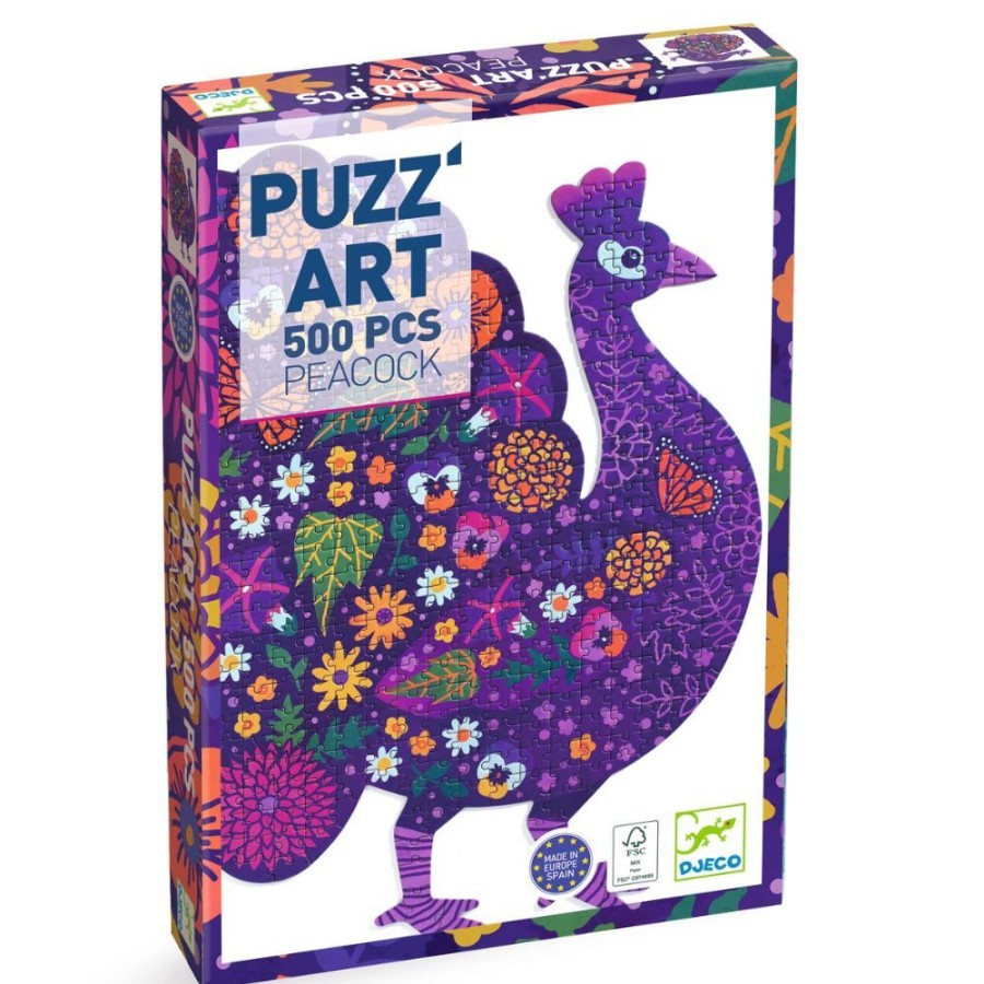 Djeco Djeco Puzz'Art Peacock | Toys 500 Piece Jigsaw Puzzles