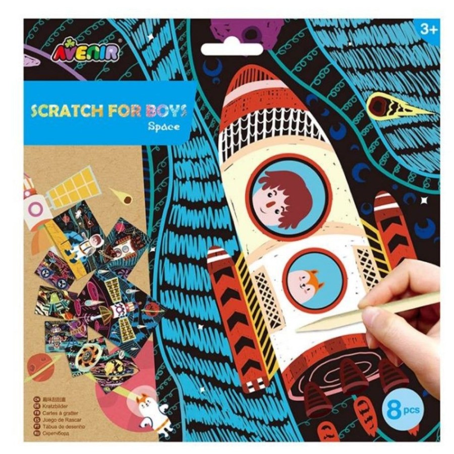 Avenir Arts and Crafts Avenir Scratch Magic - Space | Crafts For Kids Scratch Art