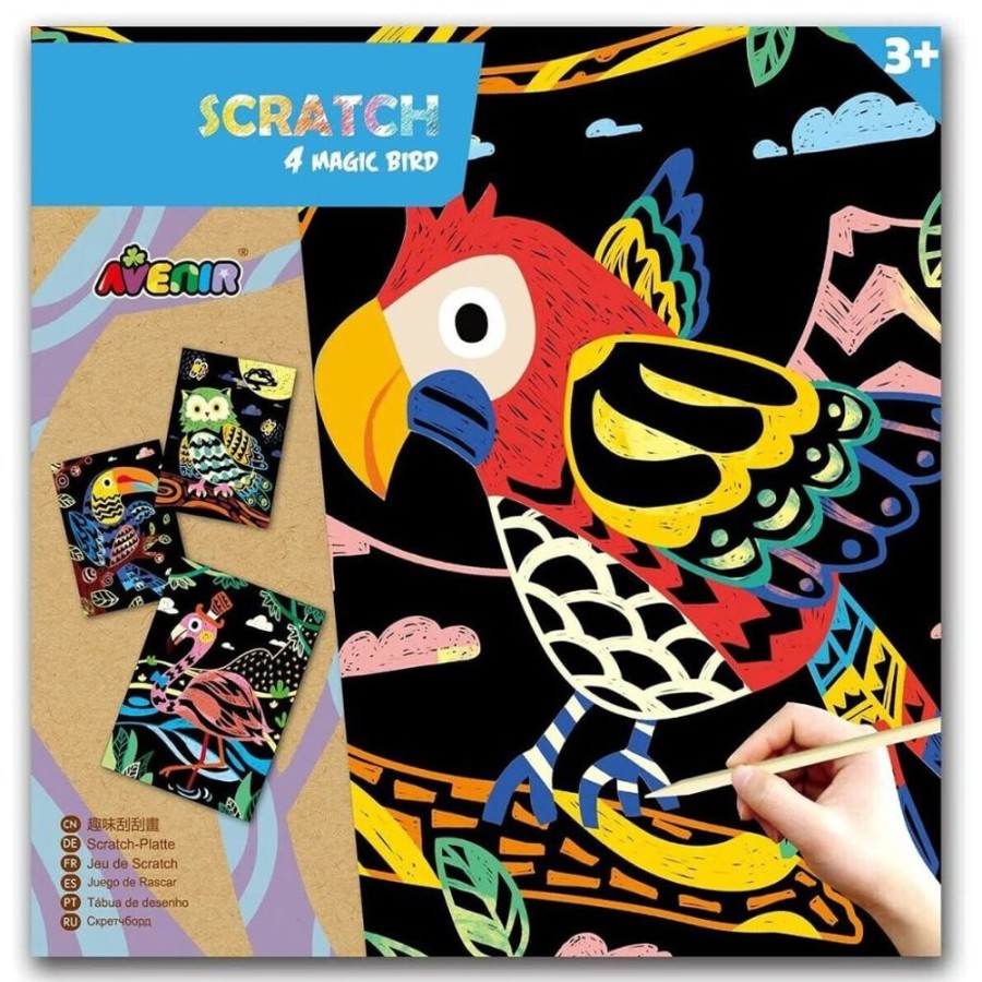 Avenir Arts and Crafts Avenir Scratch - Magic Bird | Crafts For Kids Scratch Art