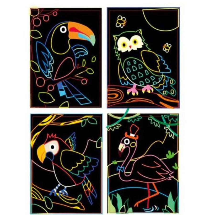 Avenir Arts and Crafts Avenir Scratch - Magic Bird | Crafts For Kids Scratch Art