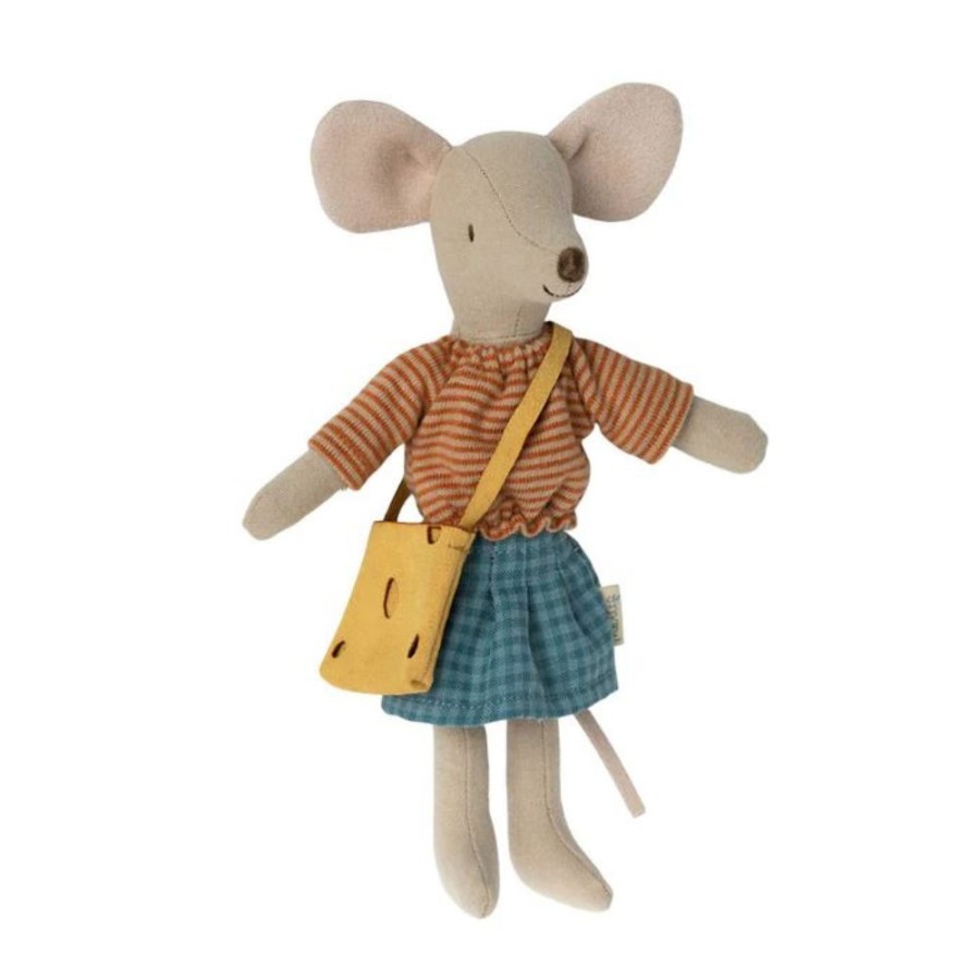 Maileg Maileg Mum Mouse In Stripey Top | Kids Room Soft Toys