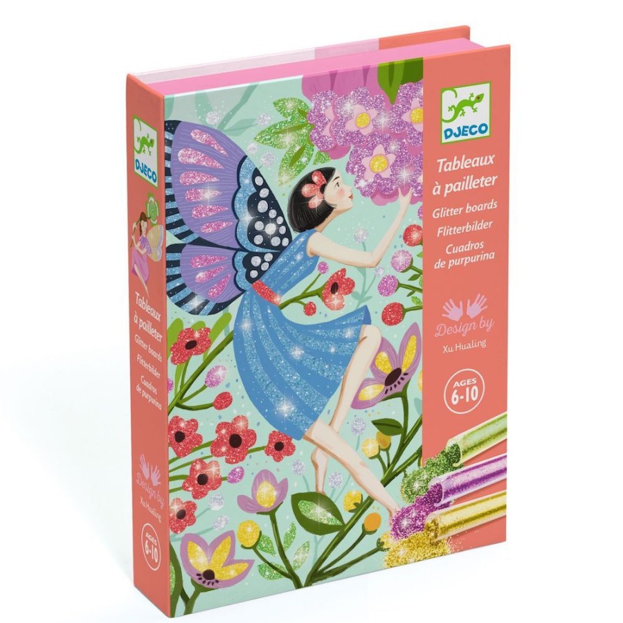 Djeco Djeco Glitter Boards The Gentle Life Of Fairies | Crafts For Kids Foil & Glitter Art